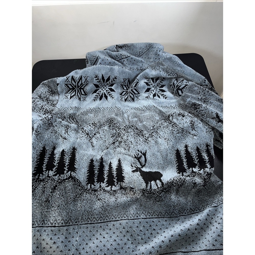 Vintage Nordic Lights Winter Coat Jacket Womens Size XL Caribou Tree Snowflake - Picture 10 of 11
